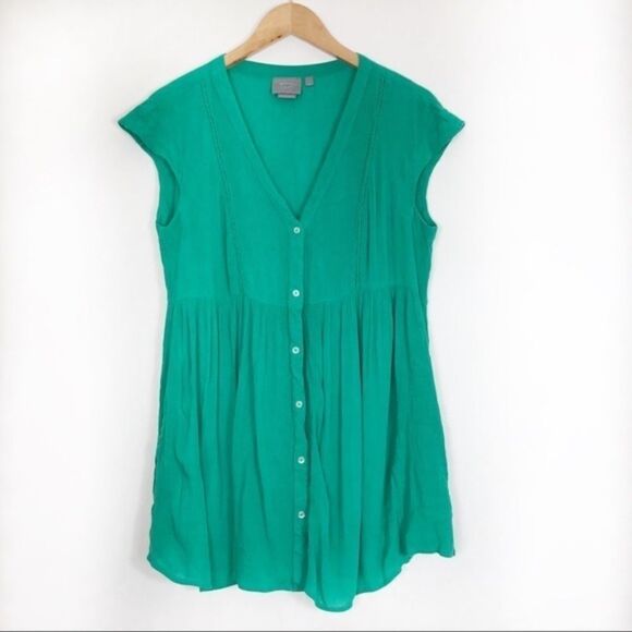 Anthropologie | Button Down Short Sleeve Tunic - Picture 2 of 5